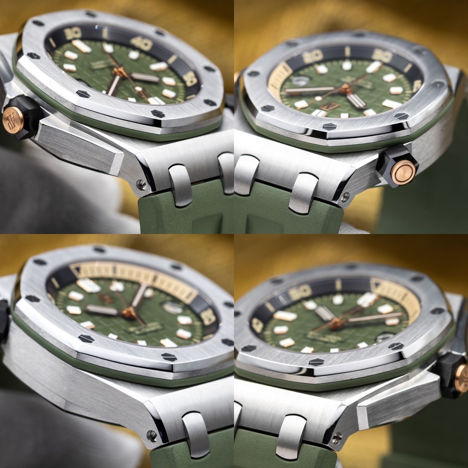 Audemars Piguet Royal Oak Offshore Diver Steel Green 42mm 15720ST Full Set