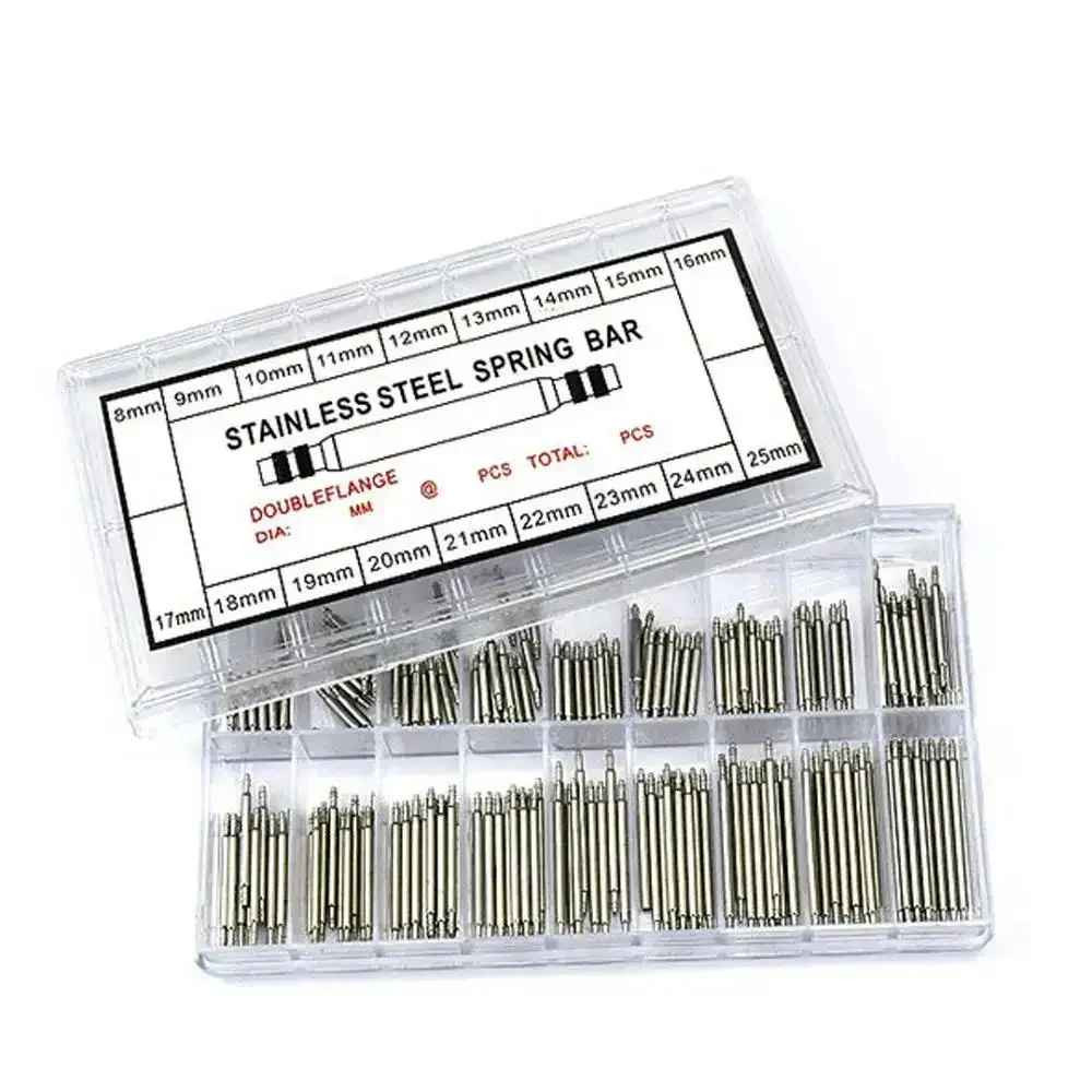 360Pcs Watch Pins Spring Bars Band Strap Link 8-25mm Remover Set Tools set