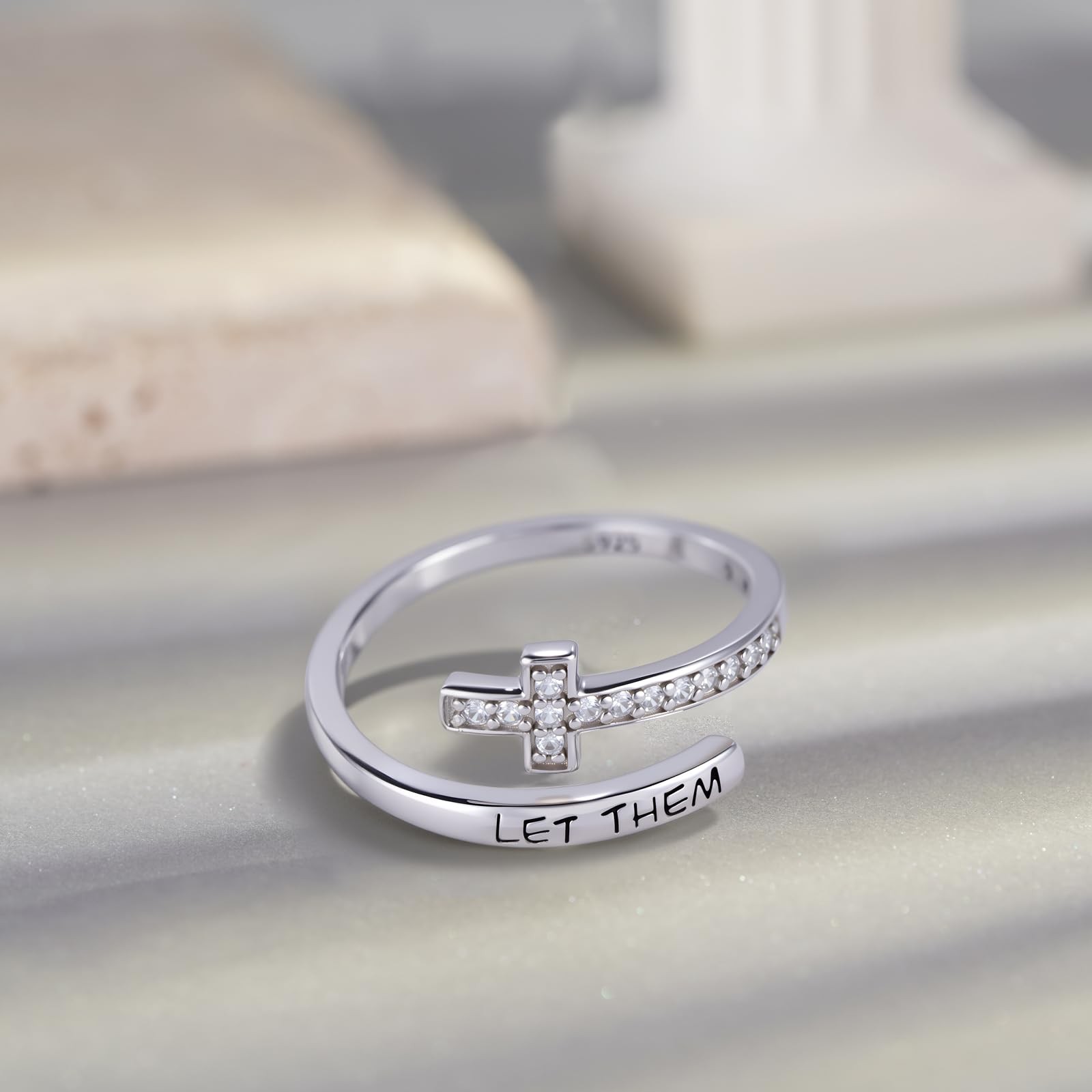 Let Them Rings 925 Sterling Silver Inspirational Gifts Worth Motivation Ring …