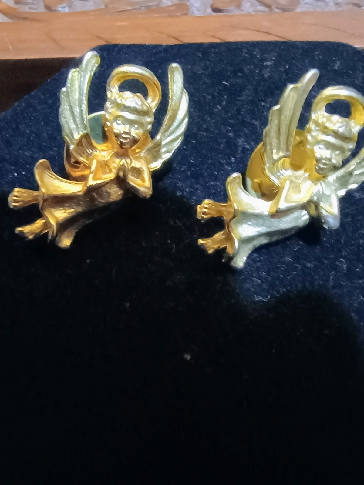 Angel Theme Pin Lot Gold & Silver Tone Metal Clear Rhinestone
