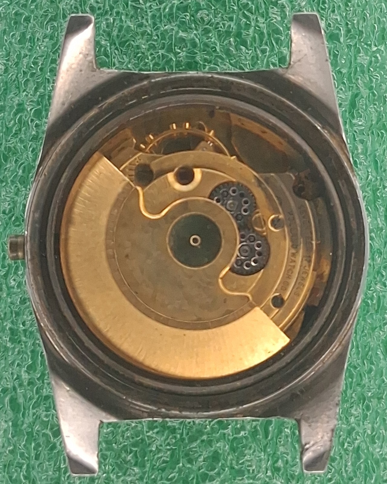 Lot W676 Mens Jacques Prevard 14kt Gold/Steel Auto Movement Vintage Watch Parts