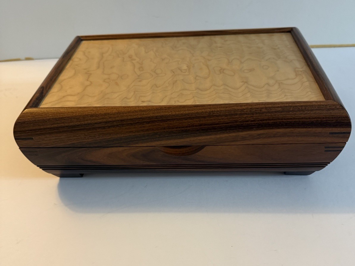 Mikutowski Woodworking Handcrafted Hardwood Large Earring Jewelry Box