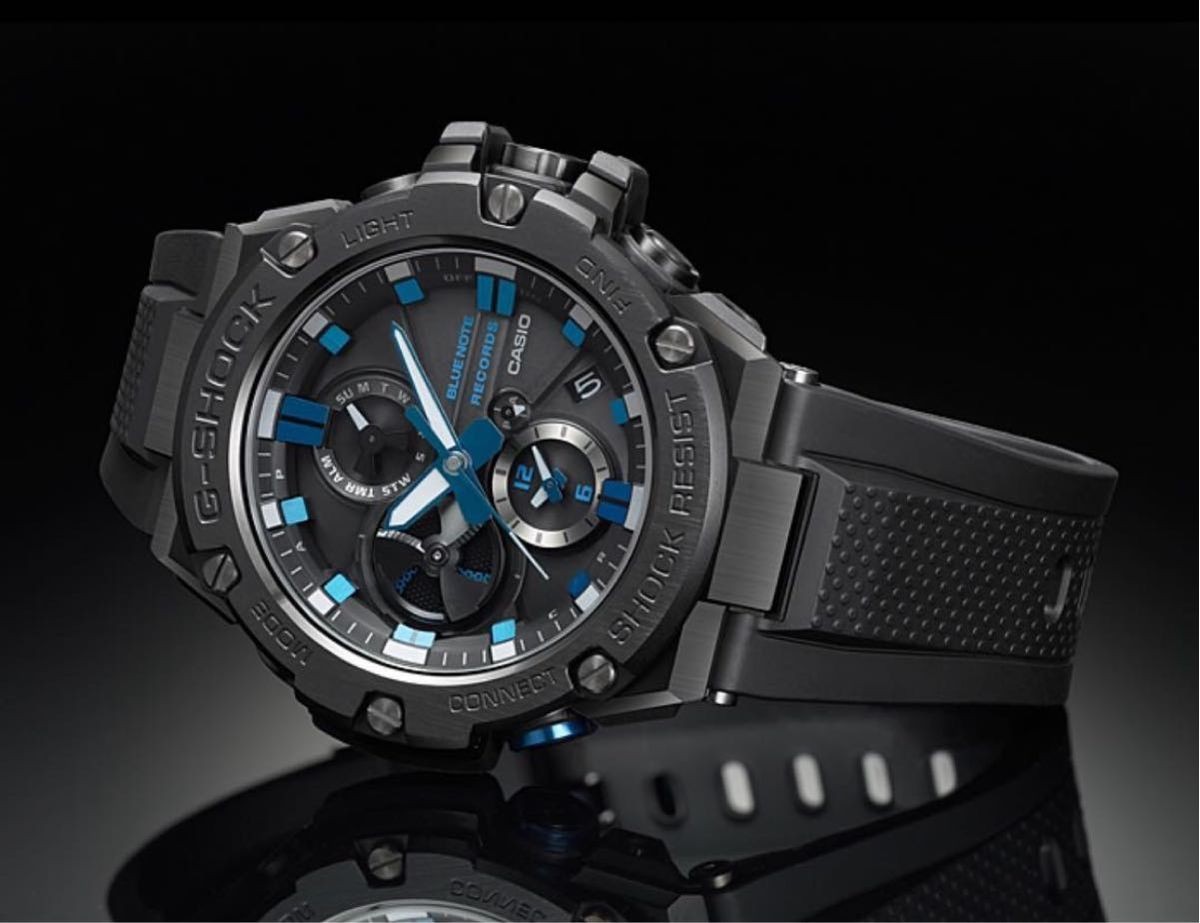 Rare CASIO G-Shock GST B100 Complete with Bluetooth BLUE NOTE RECORDS Collaborat