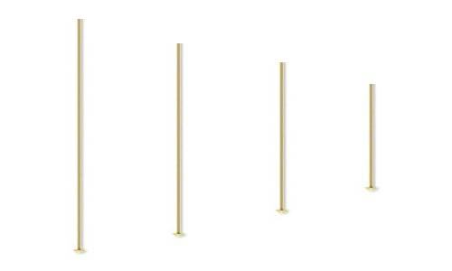 Lot of 100 Antique Gold Plated 24 Gauge 0.51mm Flat Head Headpins Pin Findings