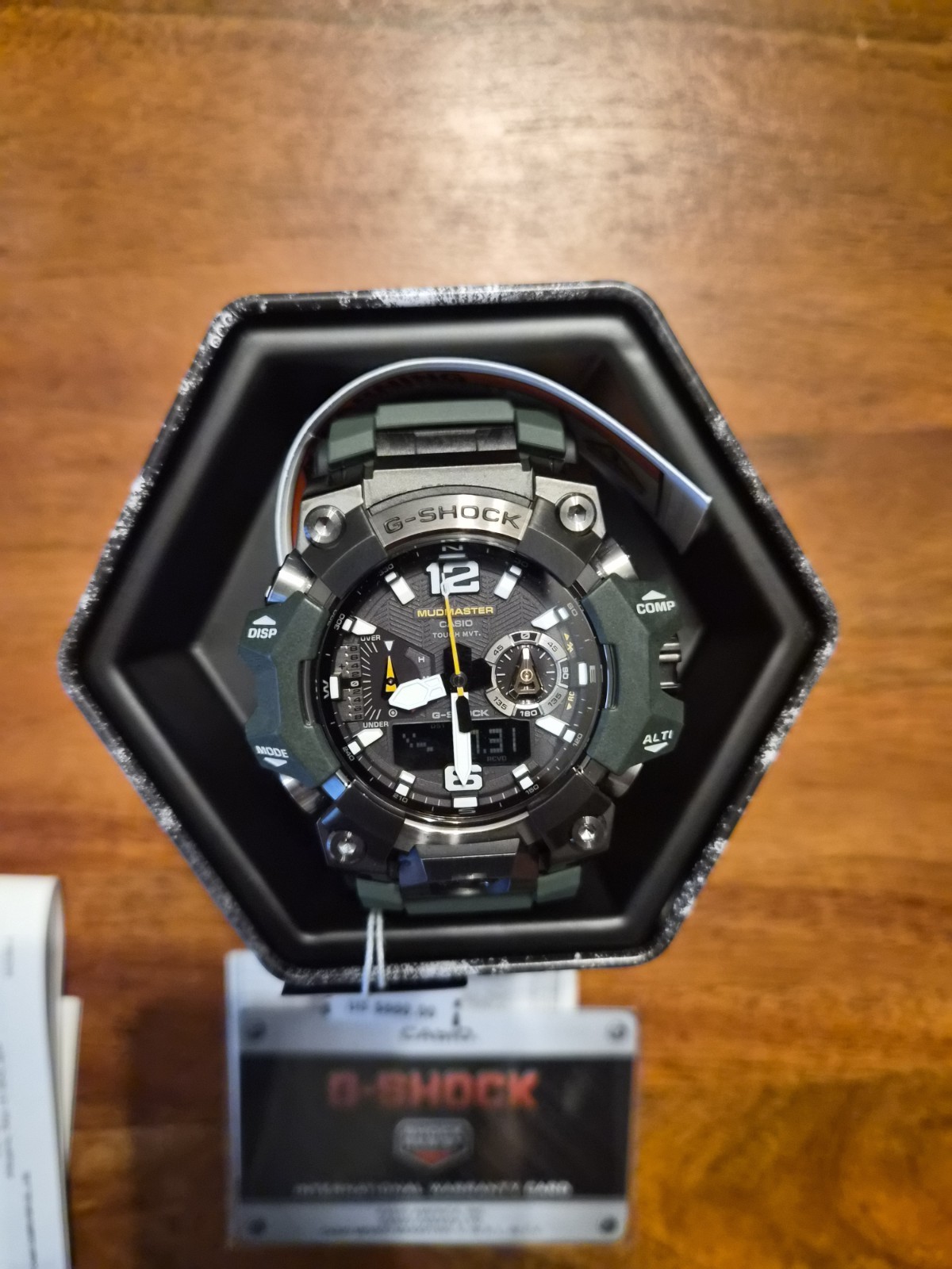 New Casio G-Shock Mudmaster Black Dial Green Resin Band Watch GWGB1000-3A
