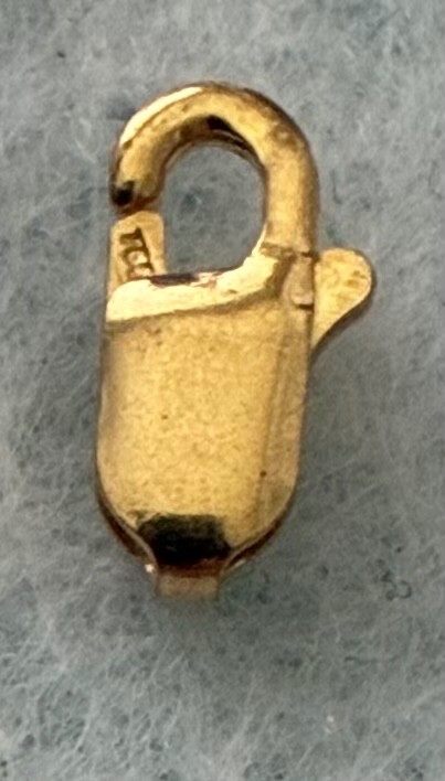 18 k t YELLOW GOLD LOBSTER CLASP, REPLACEMENT PART FOR CHAINS & BRACELETS # P/F0