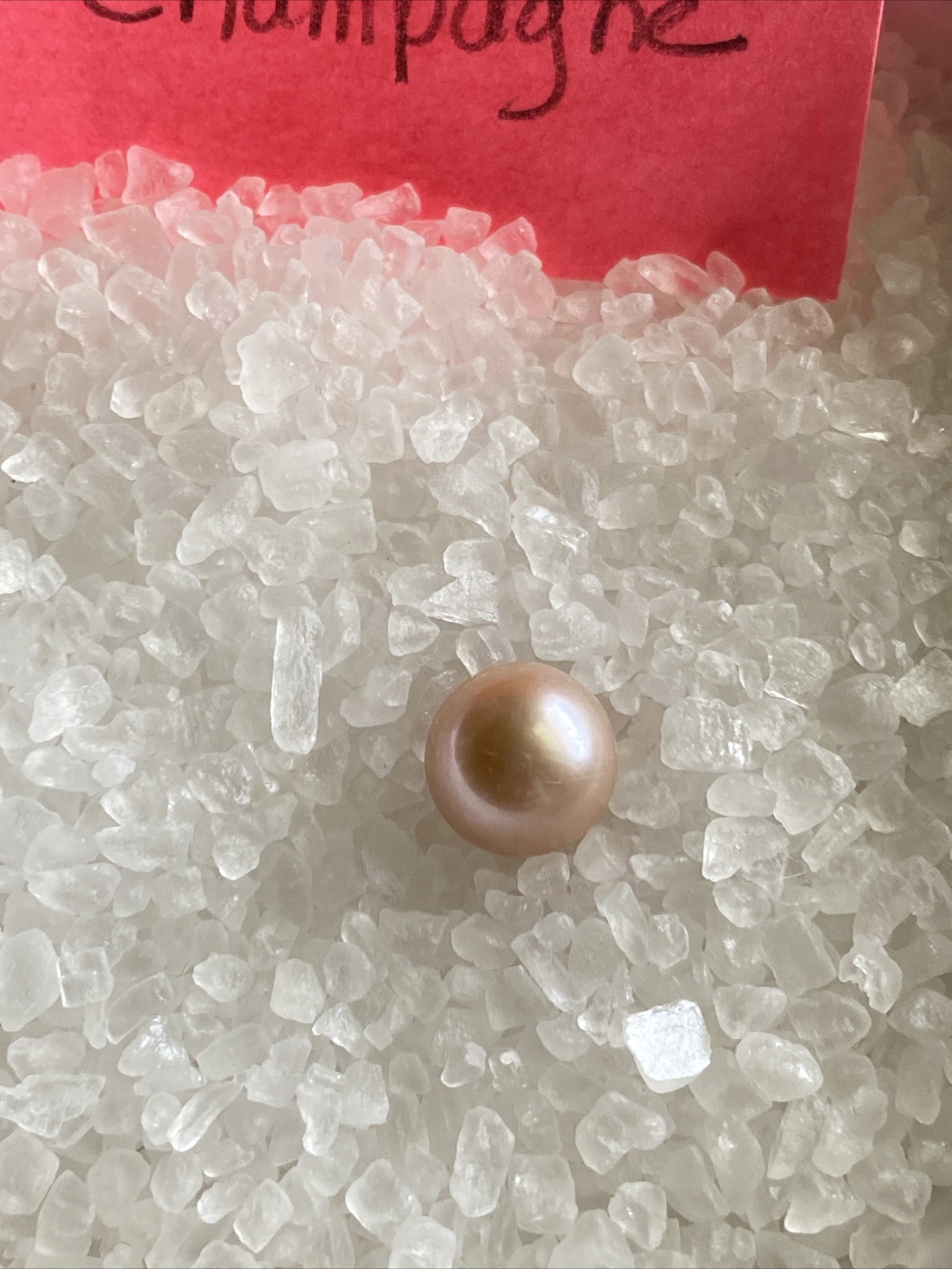 Loose Akoya Pearl -Quality AAA – 9.7MM – Champagne with pink hue