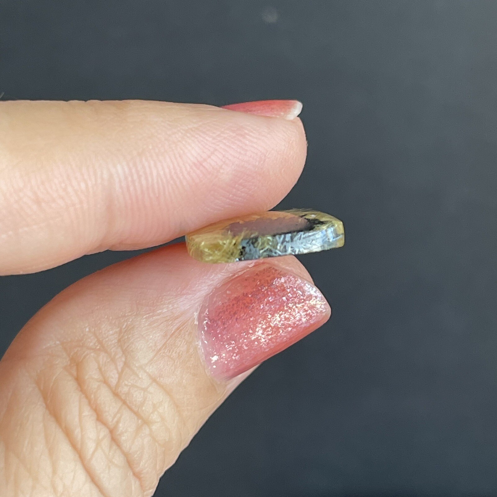 7.3ct 14.9×14.4x3mm Fine Golden Rutilated Star Quartz Square Cabochon Ring Gem