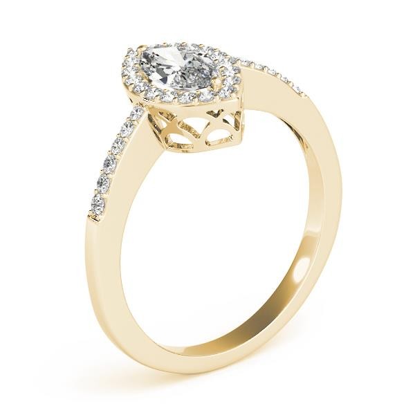 Marquise Halo Solitaire Engagement Ring Gold Lab Grown Diamond VS F 0.75-1.75 Ct