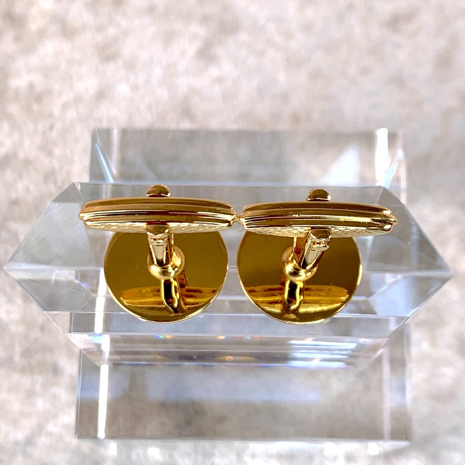 Vintage Dunhill Cufflinks Blue Lapis Lazuli Gold Finish