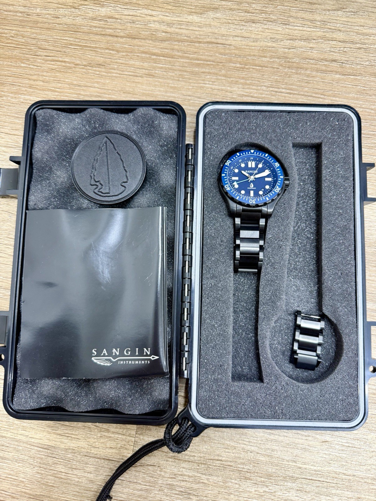 Sangin Pacifico THF Watch Sangin x Tac Hunt Fish Limited Edition 1/250 DLC Black