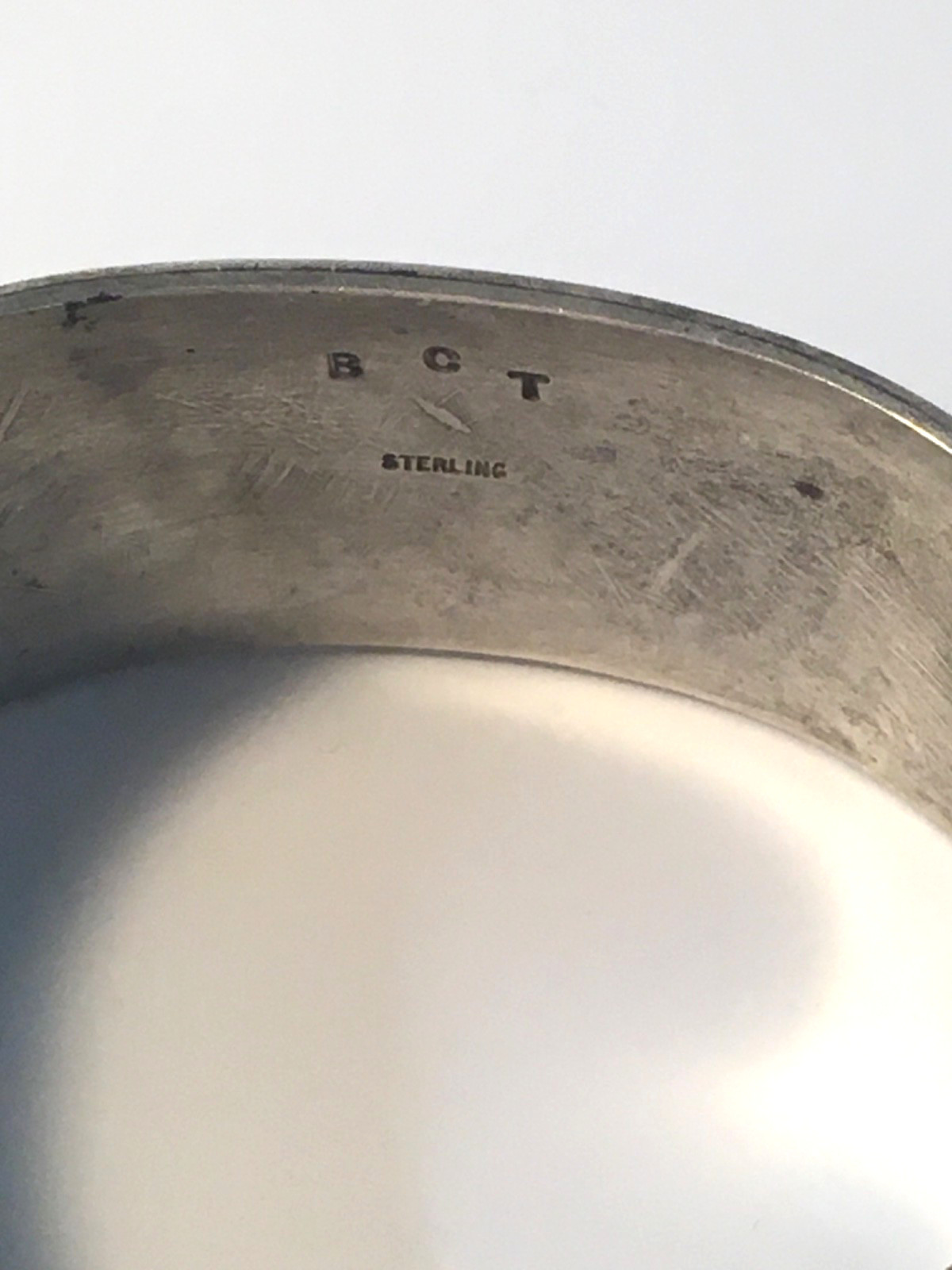 Storyteller Navajo Cuff Stamped BCT (Lloyd Becenti) .925 Silver