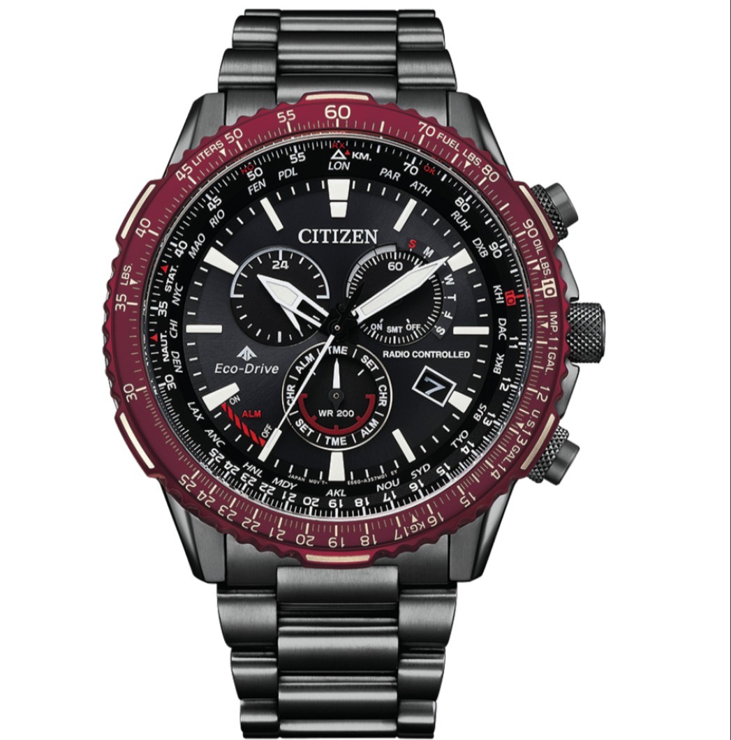 Citizen Promaster Sky Black Stainless Steel Bracelet Men’s Wristwatch CB5009-55E