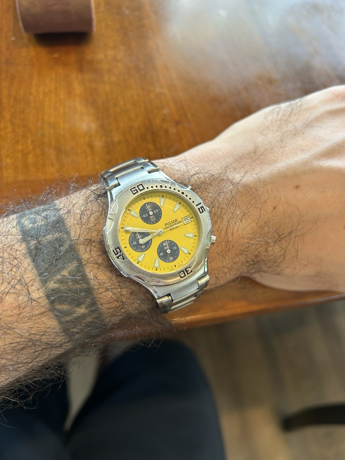 PULSAR Chronograph Stainless Steel 100M 10 Bar Wrist Watch