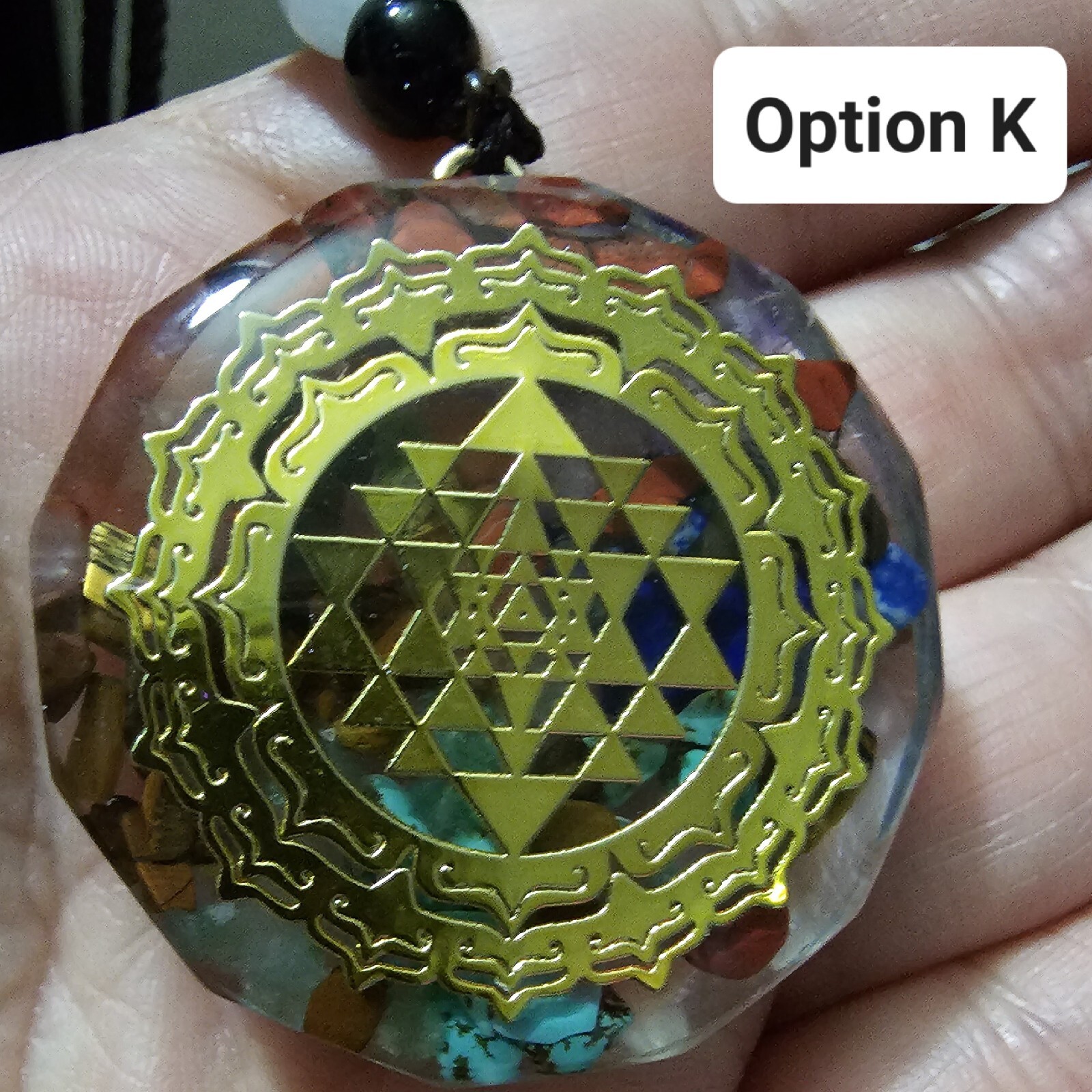 Orgonite 7 Chakra Healing Necklace EMF Protection, Meditation, Reiki