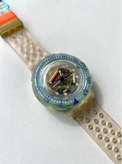 JELLY BUBBLES VINTAGE 1992 Swatch Scuba 200 SDK104 – New Old Stock Box & Papers