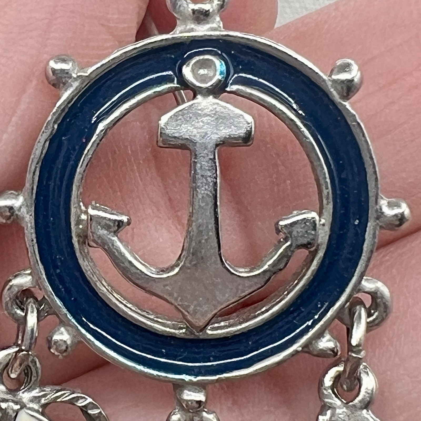 Nautical Charm Dangle Earrings Anchor Sailboat Flag Enamel Coastal Beach Sailing