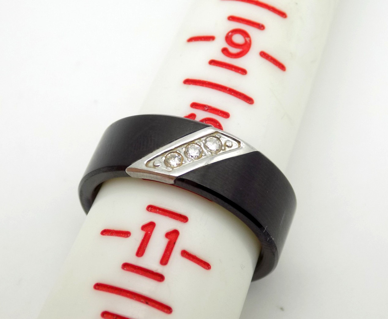 Triton Tungsten Carbide Wedding Band Ring Diamond Sz 10