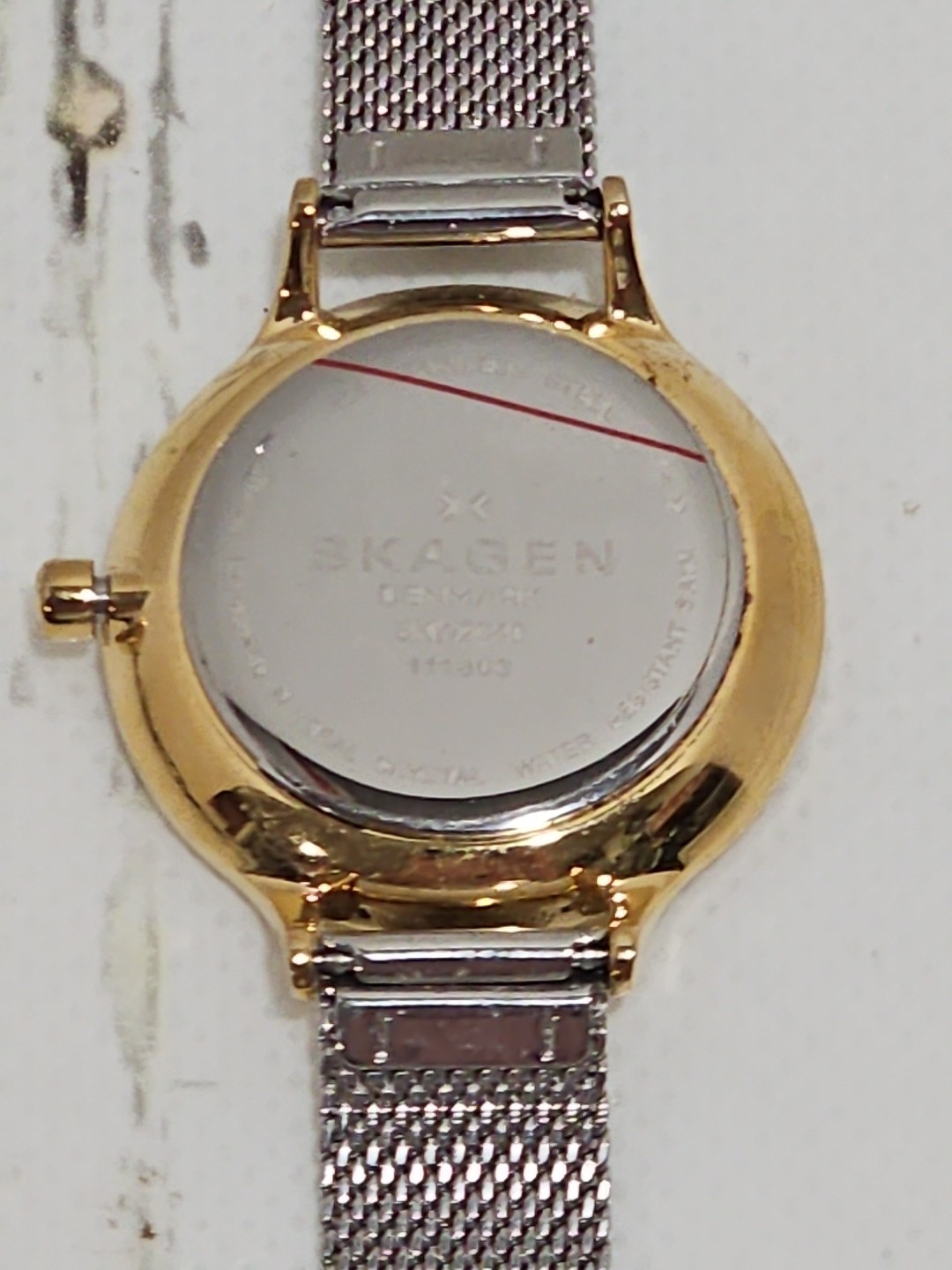 SKAGEN Anita Women Watch Gold Tone Stainless SKW2340 Silver Gemmed Dial