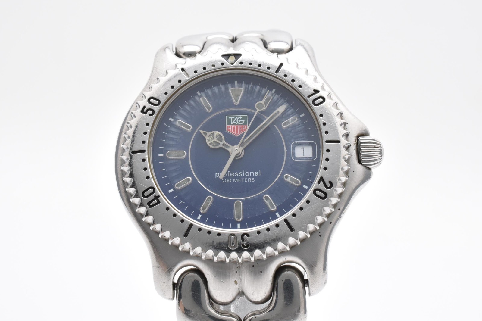 [Near MINT] TAG HEUER S/el WG111A Navy Blue Dial Quartz Men’s Watch From JAPAN