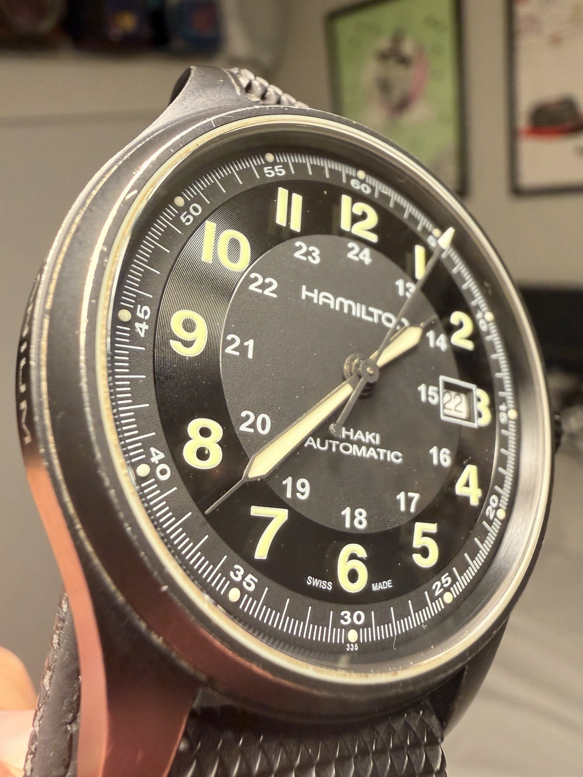 Hamilton Khaki Field Titanium PVD Plated Automatic Black 42mm Watch – H70575733