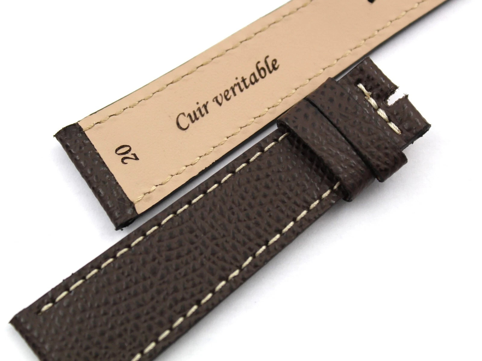 Dark Brown Hammered Leather Straps Various Sizes Made Italy Excellent Quality