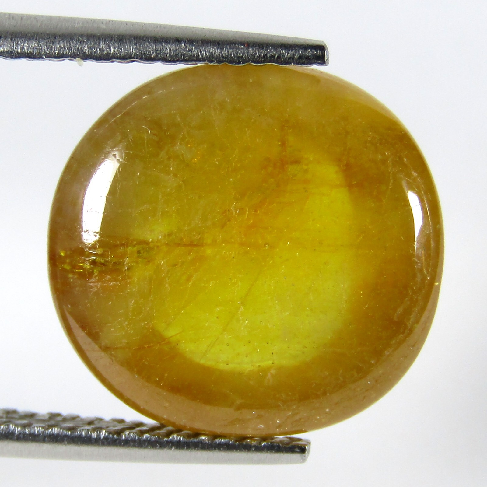 14.60 Cts GENUINE ROUND CAPOCHON SHAPE NATURAL YELLOW SAPPHIRE LOOSE GEMSTONE