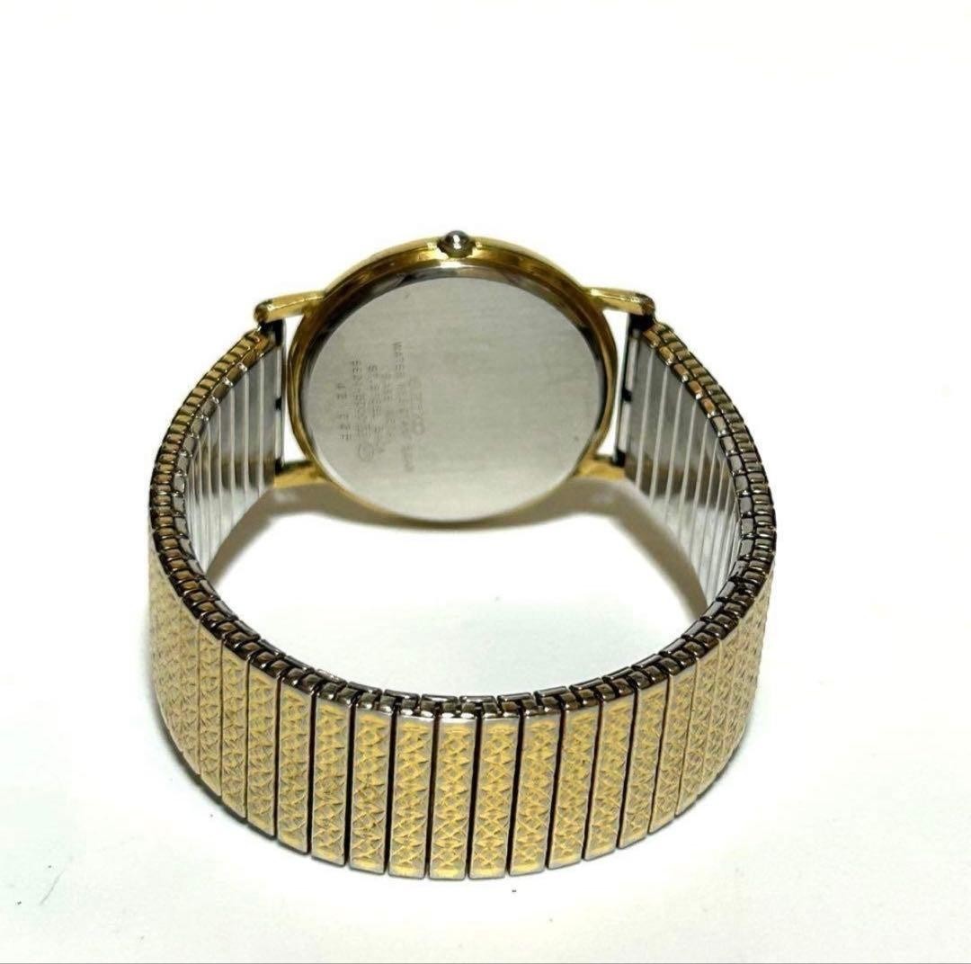 SEIKO Spirit 5E21-6C00 Gold Quartz Wristwatch Battery Replaced Working