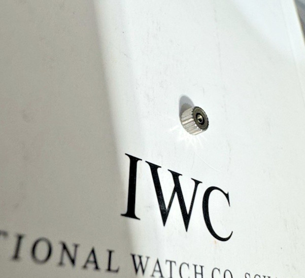IWC MODEL WATCH CROWN FISH LOGO NEW OS OEM 3.45MM S/STEEL SWISS MADE