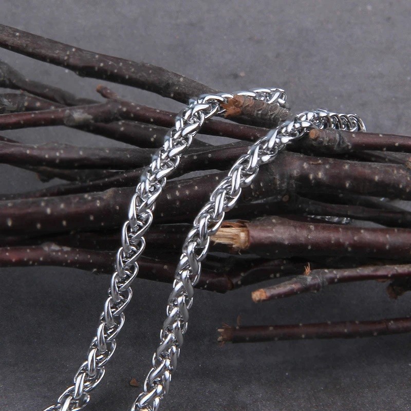 Vikings Stainless Steel Men’s Chains Necklace Without Pendant Fit Silver Jewelry
