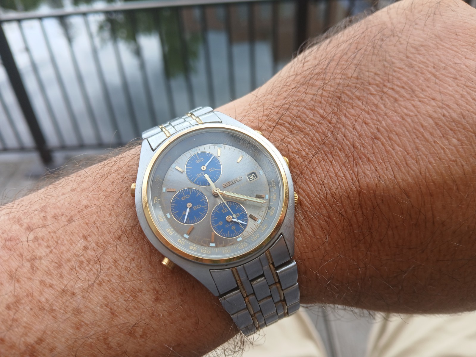 SEIKO 7T32-7C69 Alarm Chronograph Stainless Steel Man’s watch