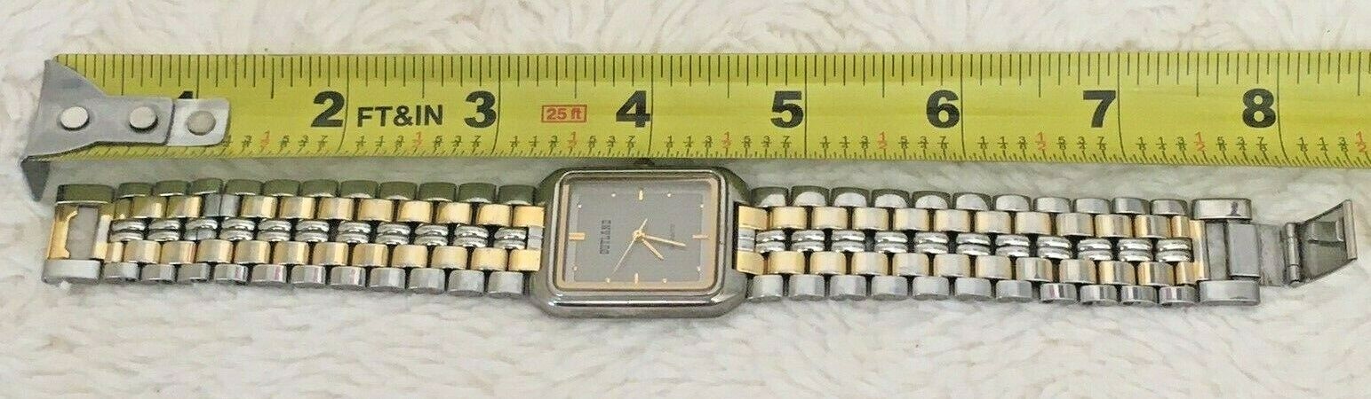 Vintage Outland Mens 8″ Quartz Watch 9045 Swiss Parts Need V377 Battery Fada Ind