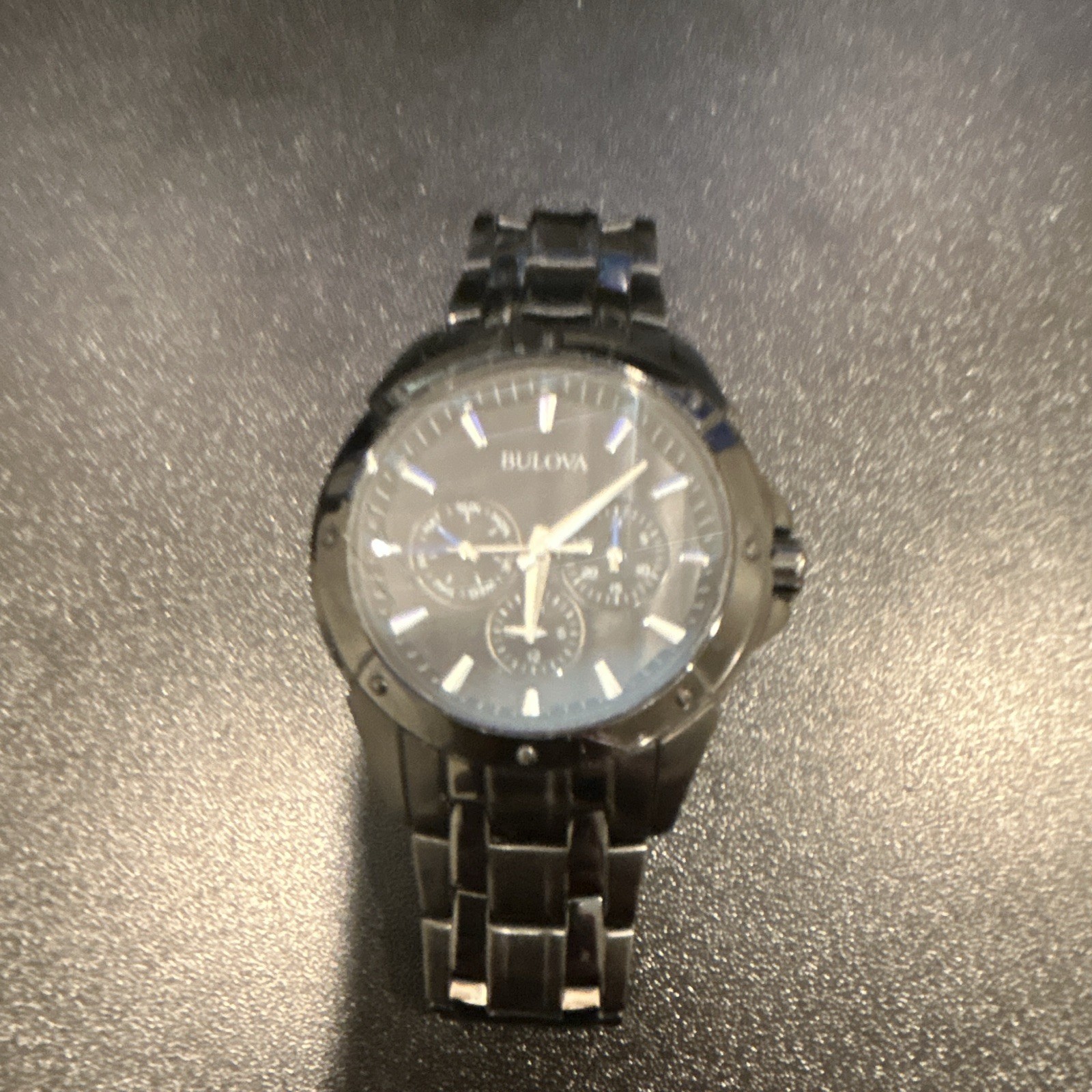 Bulova 98C121 Multifunction Classic Men’s Watch – Black Steel Quartz Movement