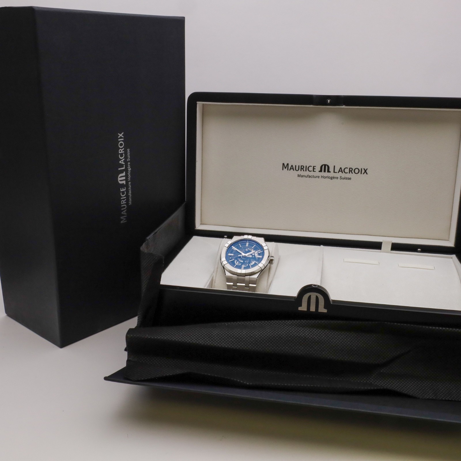 2025 MAURICE LACROIX AIKON SKELETON AI6008-SS00F-031-C UNWORN, Box, Papers