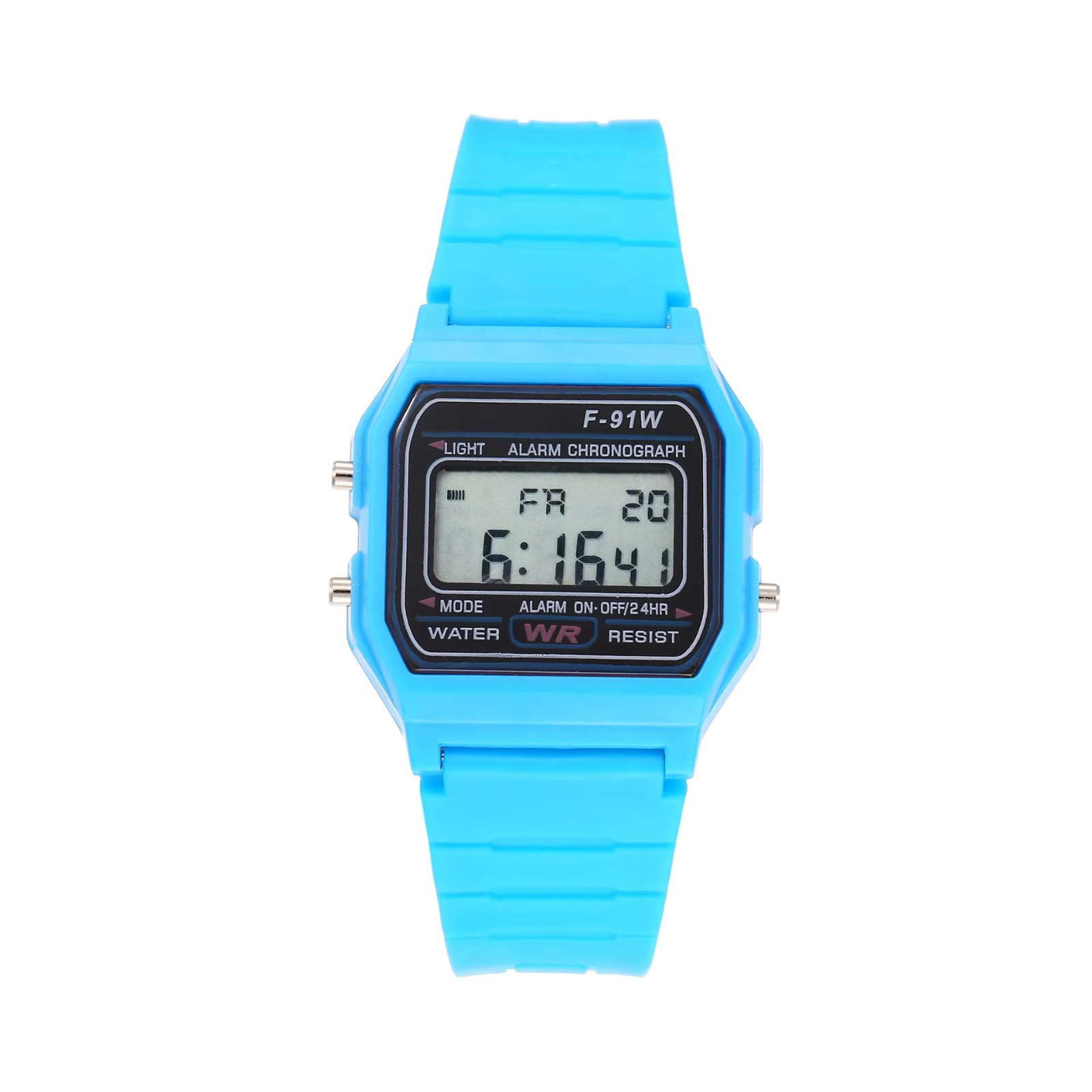 Kids Digital LED Sports Watch Alarm Stopwatch Rubber Strap F91W Style
