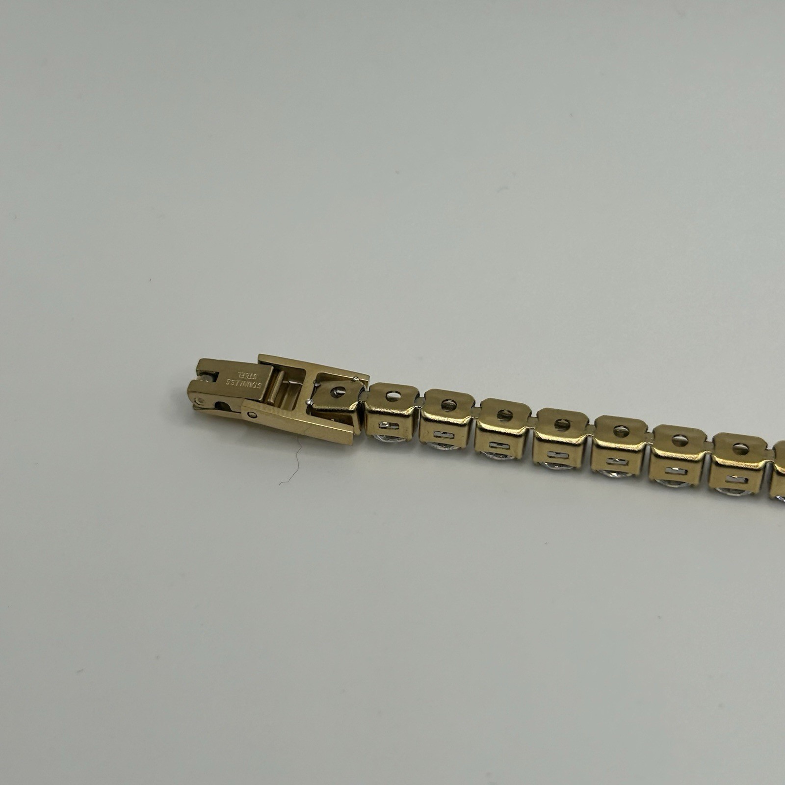 5mm Moissanite Tennis Bracelet Unisex Gold VVS1 D 7 Inch New Waterproof Quality