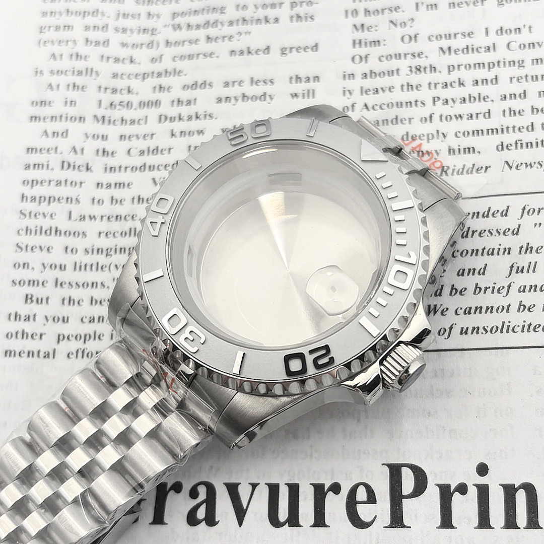 40MM Watch Case Ceramic Bezel Sapphire Glass fit ETA 2824 PT5000 movement