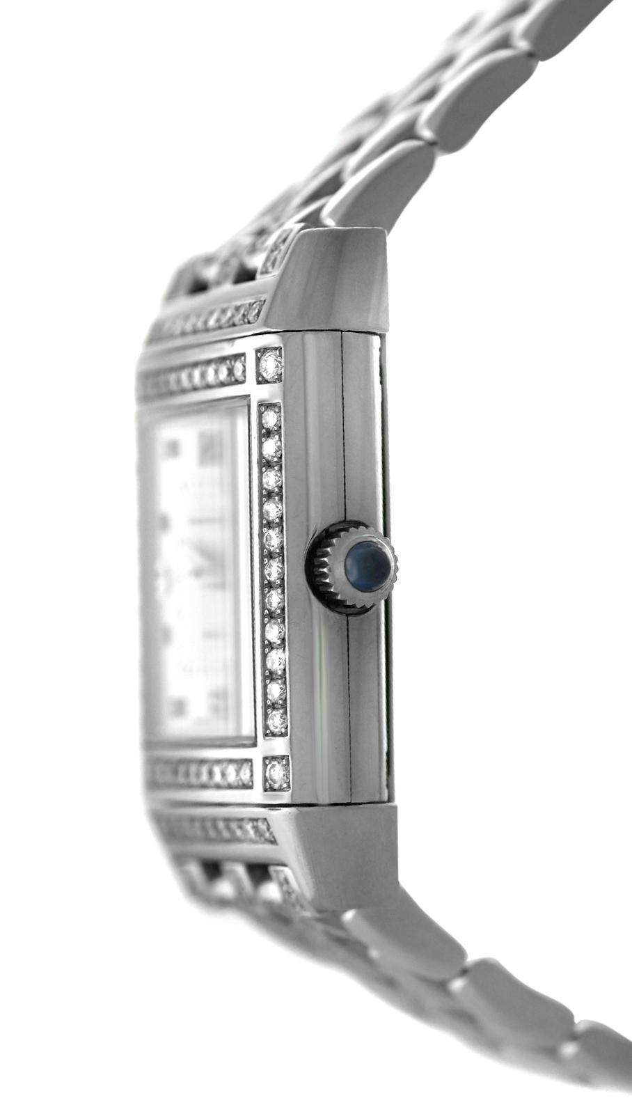 Jaeger-LeCoultre Reverso 267.3.08 Diamond 106 Gr. 18k White Gold 21 x 28MM Watch