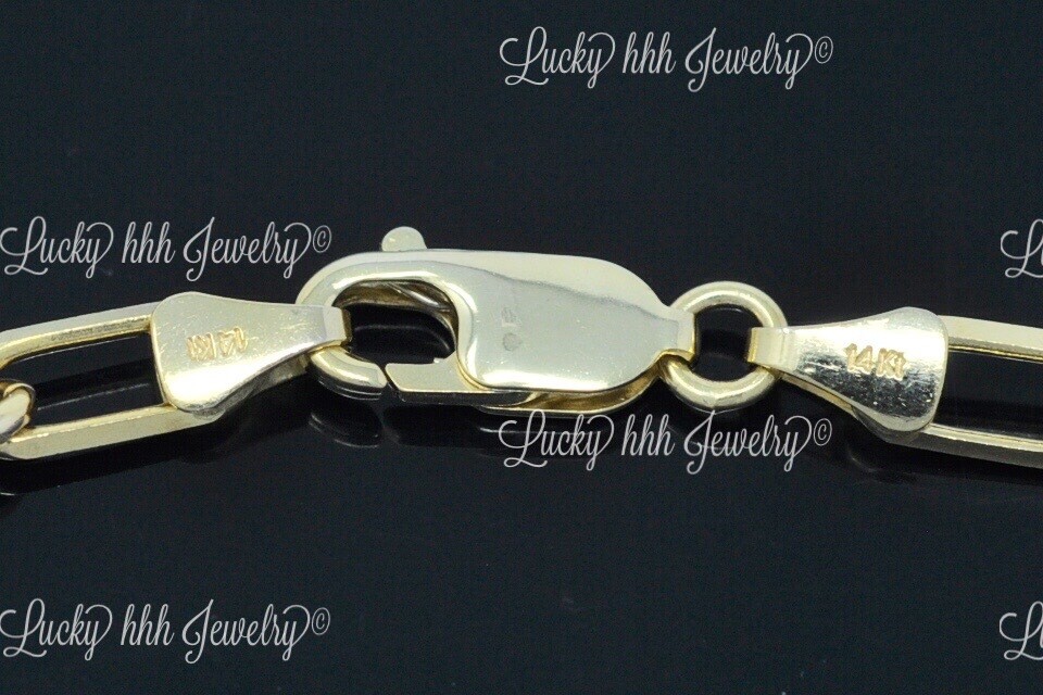 14K Yellow Gold Paperclip Bracelet 7 inches 6.50 grams
