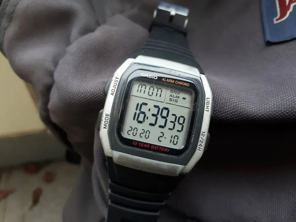 Casio W-96H-1AV Digital Sport 50M WR Alarm LED Backlight Afterglow Stopwatch