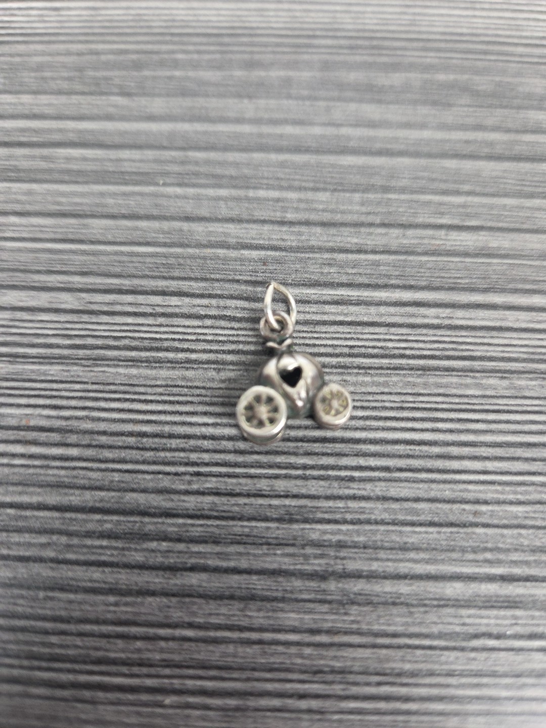 Cinderella Princess Pumpkin Carriage Coach 3D 925 Solid Sterling Silver Charm