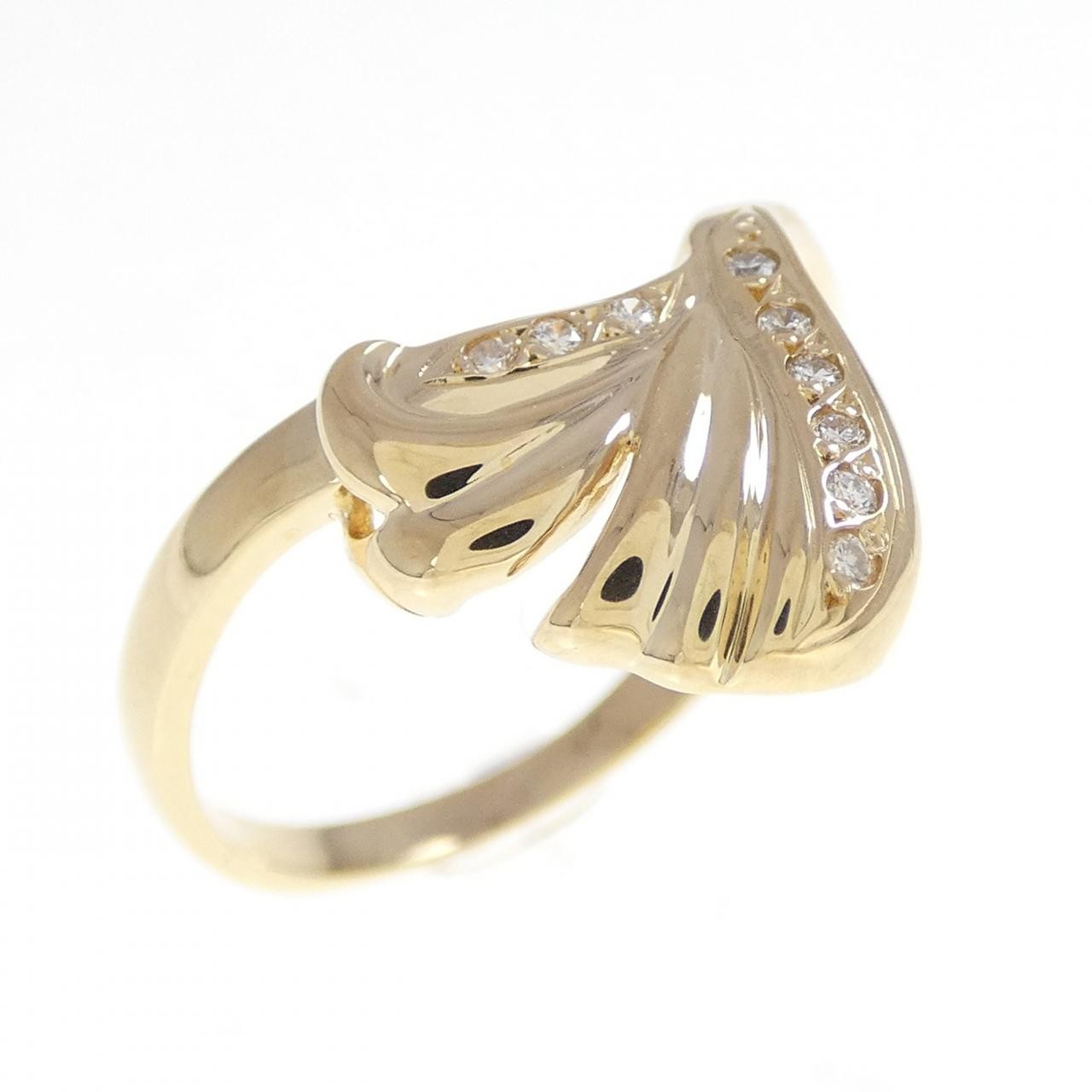 Authentic K18YG Diamond Ring 0.05CT #230-000-234-6655