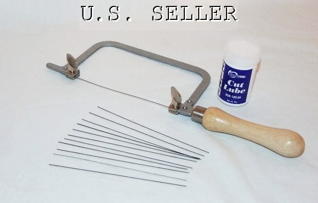 Jewelers Or Crafters Saw Kit With Twelve Blades And Cutting Lube