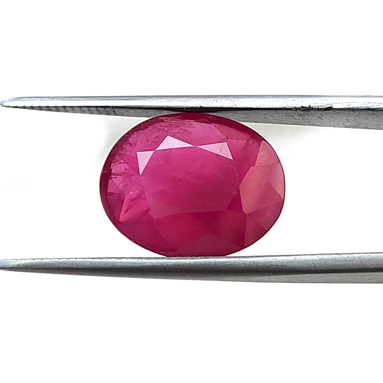 7.25cts Natural Unheated Ruby Gemstone Faceted Cut Oval Shape 14*11mm