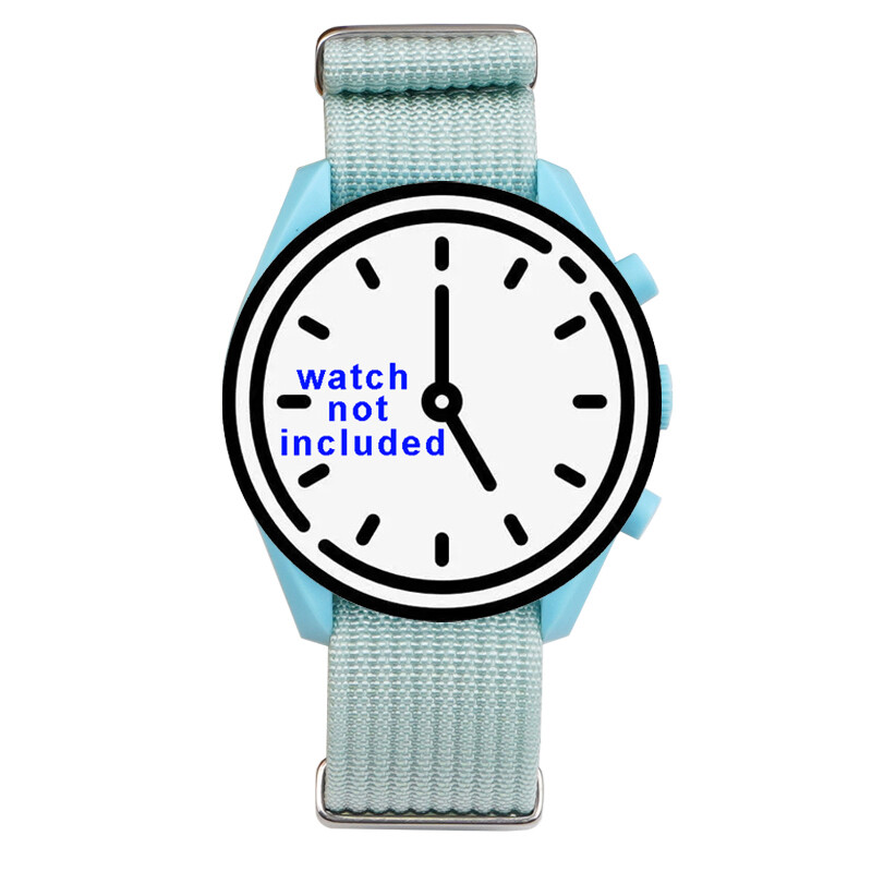 20mm Sport Bracelet Watch Strap Retro One-Piece Long Watchband Weave Nylon Bands