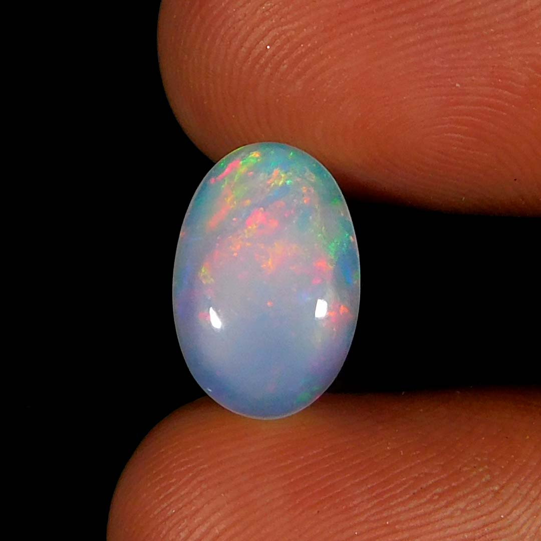 2.75Cts. Natural Play of Color Ethiopian Opal Oval Cabochon Reiki Gemstone