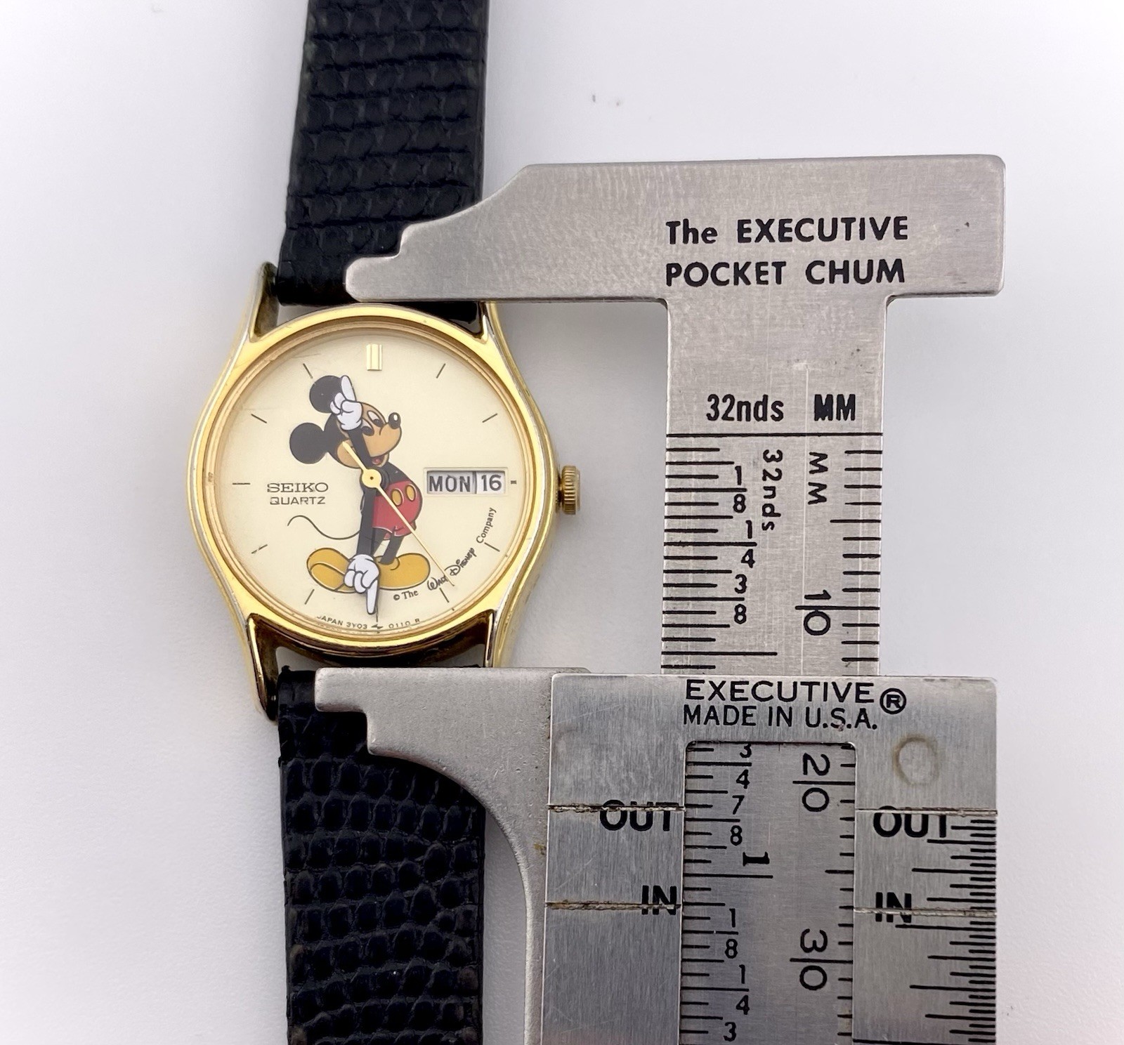 SEIKO Mickey Mouse Watch 3Y03-0049 Quartz 21.5mm Circa 1986 Ladies New Battery