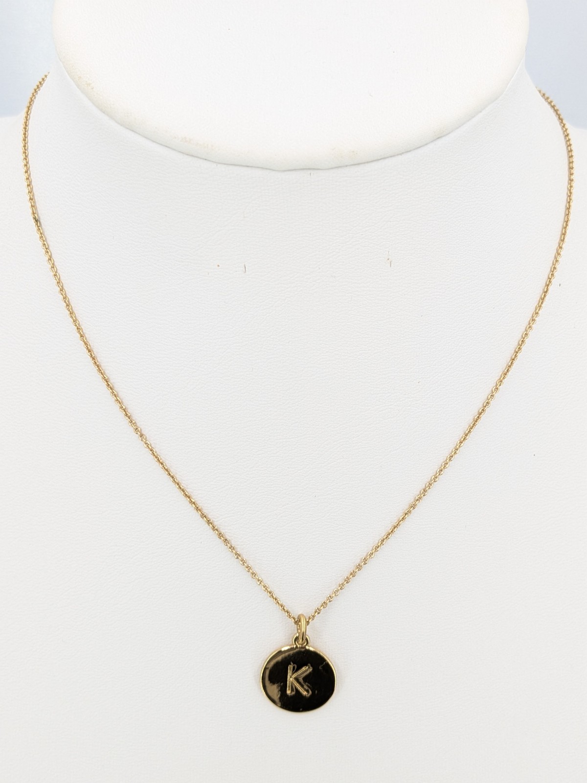 Kate Spade Necklace K Initial One In A Million 12K Gold Plated 17-20in Pendant