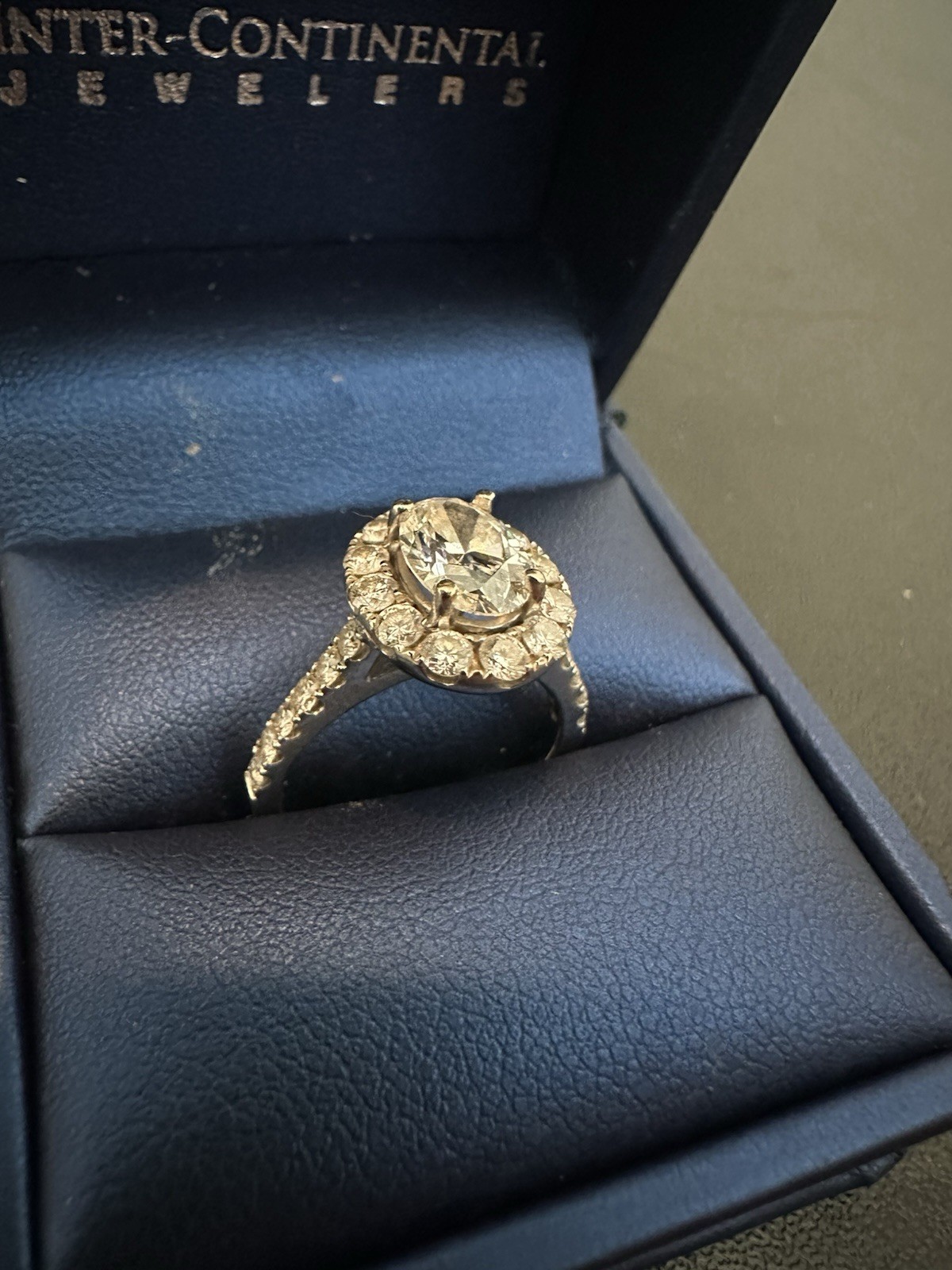 Engagement Ring – 1.97 ctw – 14k White Gold – Lab Created and Natural Diamonds