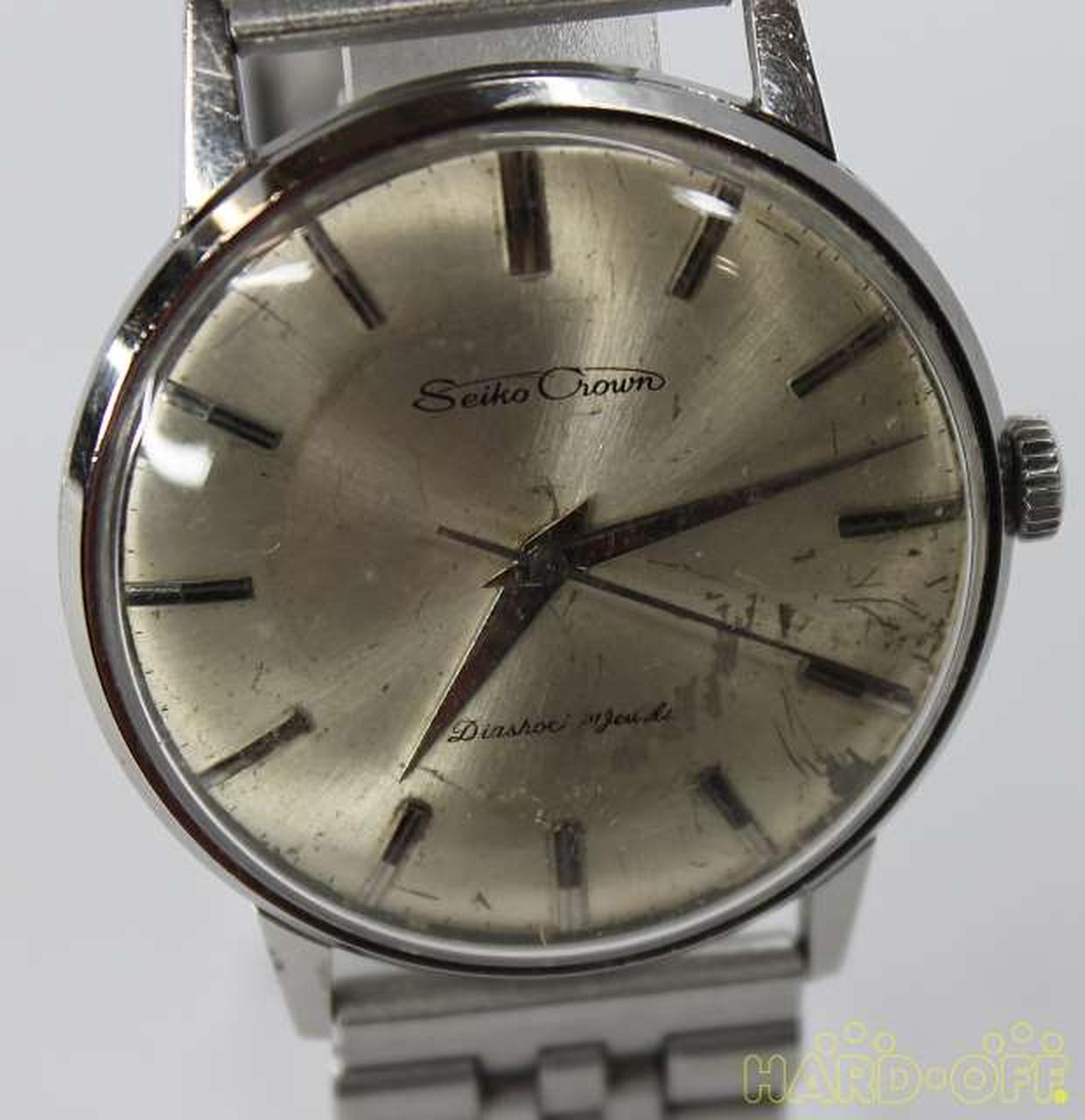 SEIKO CROWN DIASHOCK 21J J15003E Mens Hand-Wound Watch Vintage For -For Parts